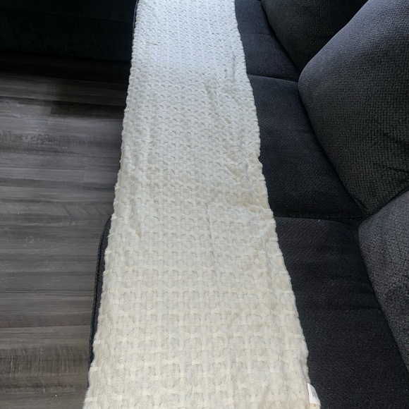 Tory Burch Cream and Tan Woven Scarf - Picture 2 of 3